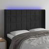 VidaXL LED Headboard Bedroom Furniture Double Bed Accessory Head of Bed Frame Interior Black 3124098