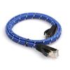 1.8M Woven Pattern CAT-7 10 Gigabit Ethernet Flat Patch Cable