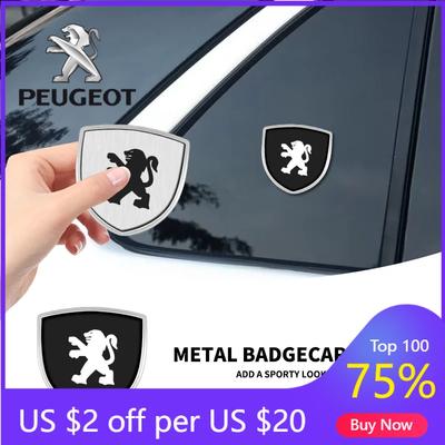 2026 Hot Car Sticker New 3D Aluminum Emblem Car Decoration Body Stickers Decals For Peugeot 308 408 508 RCZ 208 3008 2008 206 20
