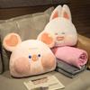 Face Animals Doll Sofa Cushion Hand Warmer Dudu Cat Plush Doll Animal Plush Toy Hand Warm Pillow