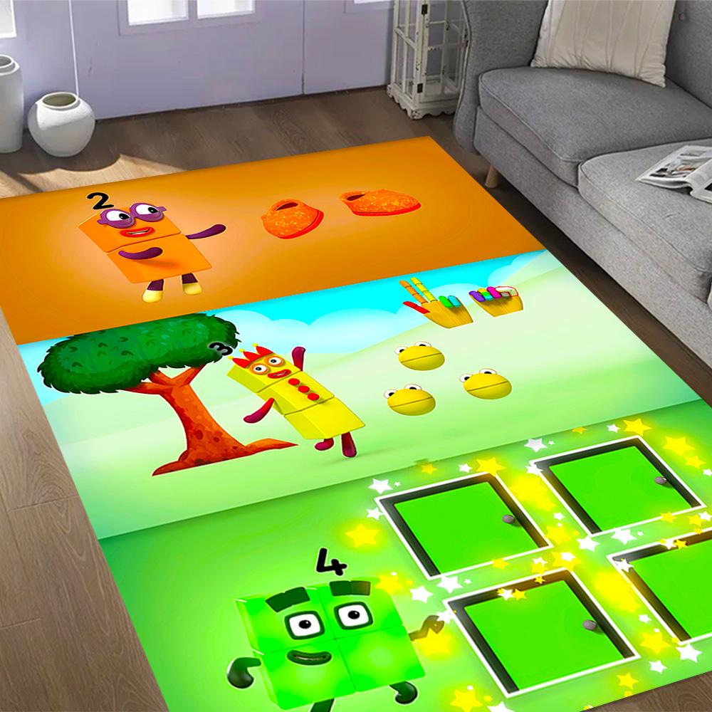 Tappeto Avventura con Blocchi Numerici Tappeto da Pavimento Tappeto per Ufficio Perfetto per Corridoio Aree Gioco Stanza del Dormitorio Decorare la stanza Tappeto Antiscivolo Decorare Uffici