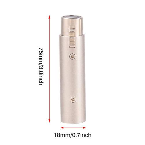 Vbestlife 3-Pin XLR Male To Female Audio Microphone Adapter Connector, Noise-Resistant, High Conductivity, Ultra-Durable, XLR 3-Pin Connectors, Set of