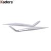 For Skoda kodiaq 2016 2017 2018   Chrome Car Front Fog Light Lamp Eyebrow Cover Trim Foglight Eyelid Trims Accessories
