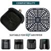 2 Pack Air Fryers Crisper Plate Air Fryer Grill Plate Non-Stick Fry Coating Pan