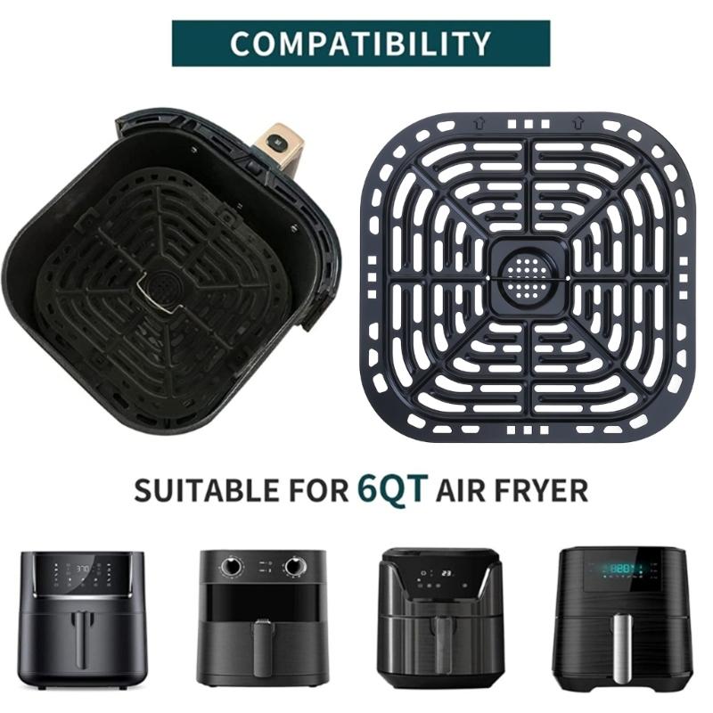 2 Pack Air Fryers Crisper Plate Air Fryer Grill Plate Non-Stick Fry Coating Pan