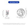 Perlenkomponenten Kupfermetall Charm-Perlenkomponenten Authentisch Original Rosa Katzenpfotenabdrücke Perlenkomponenten Kompatibel Mit Armband Hohe Qualität Fein
