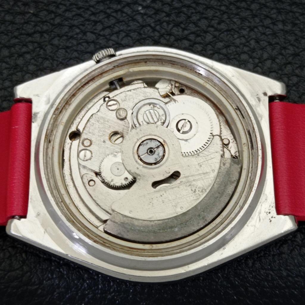 USED VINTAGE SEIKO 5 AUTOMATIC 7009A JAPAN MENS RED COLOR DIAL WATCH A433406-2 R116-a433406