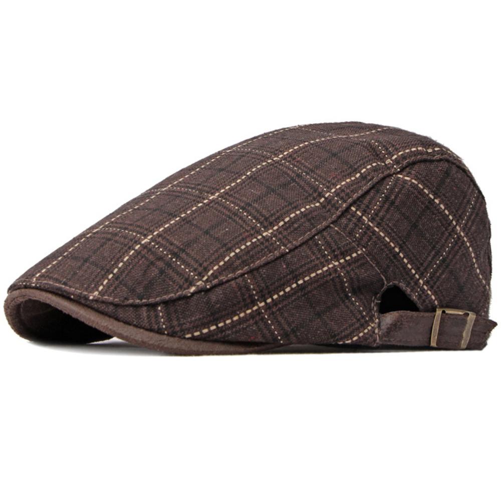 HT4642 Mens Berets Vintage Artist Painter Beret Hat Women Spring Summer Autumn Ivy Flat Cap Male Female Classic Plaid Beret Cap