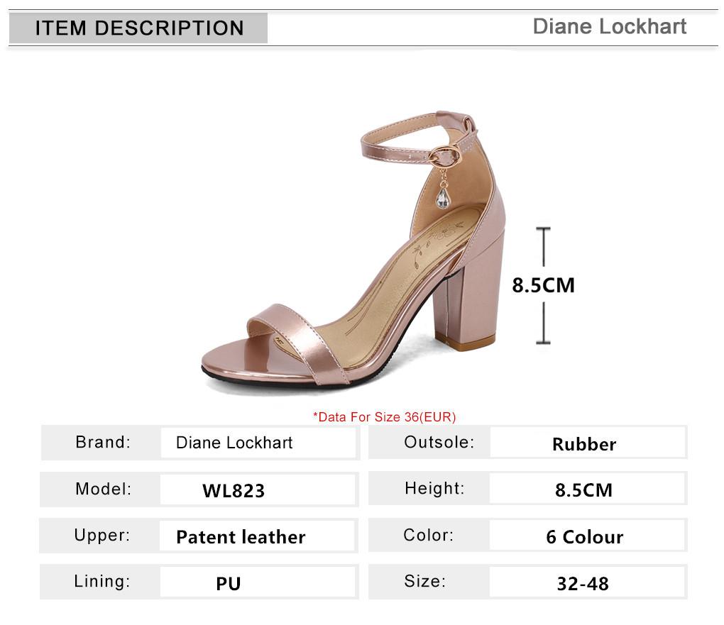 Fashion Women High heels Sexy Pumps Open Toe Patent leather Thick Heel Bridal Party Shoes Ladies Buckle Strap Gladiator Sandals Red Pink