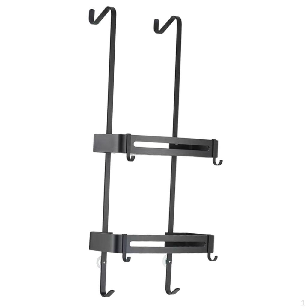 Bathroom Shower Hanging Rack Organizer Durability Easy To Install with Suction Cups Space Saving