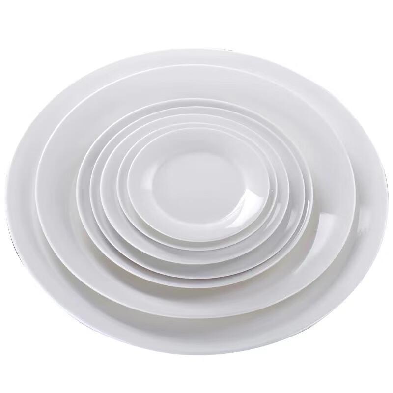Pure White Ceramic Dinner Plate