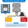 Mzhou 120W Power to 12V Waterproof Voltage Regulator for Power Supply for Audio Overload and Short Circuit Protection 1 Year DC-DC Converter, 20V-72V