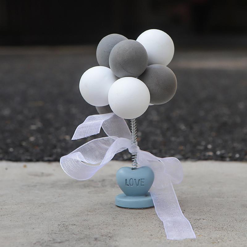 Cute Cartoon Balloon Car Ornament For Car Interior Clay Material