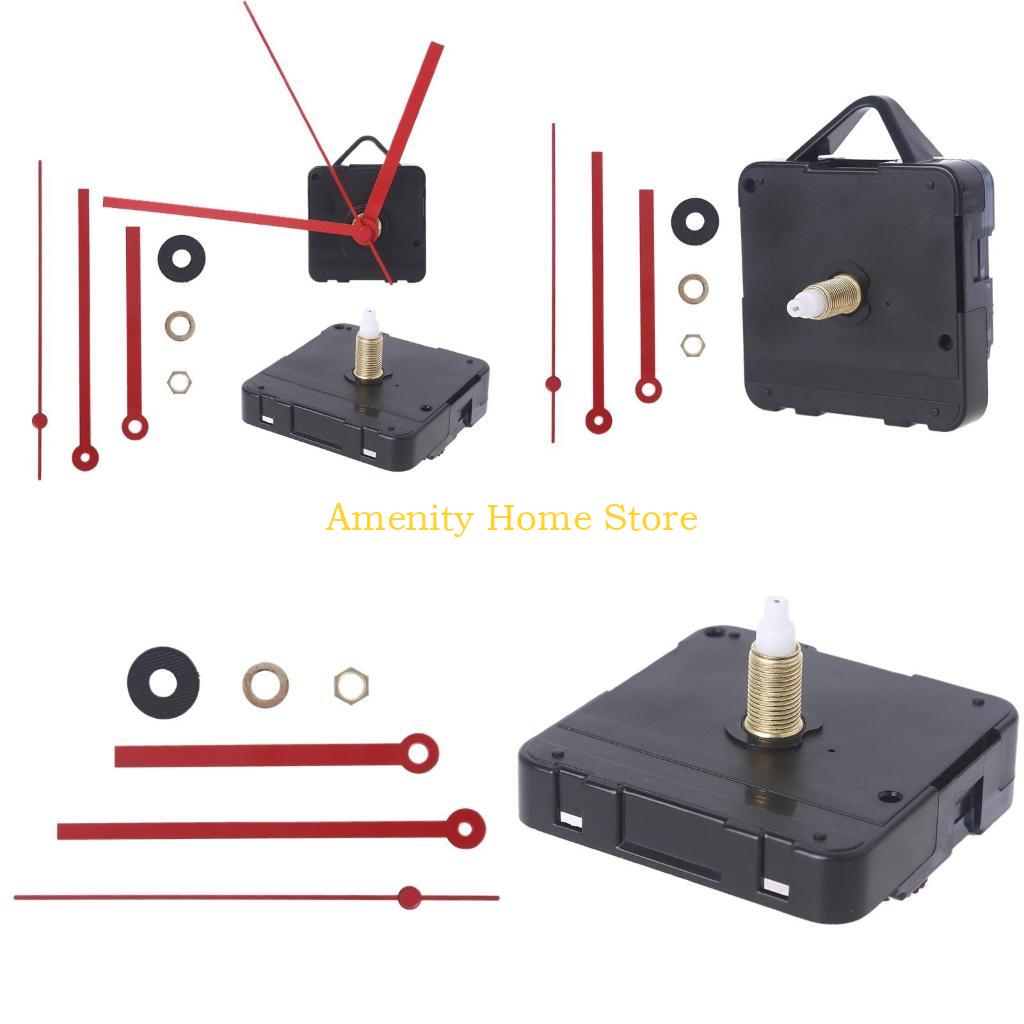 F26C Silent Quartz Wall Clock Movement Mechanisms Battery Powered DIY Repair Parts Replacement with Long Hands