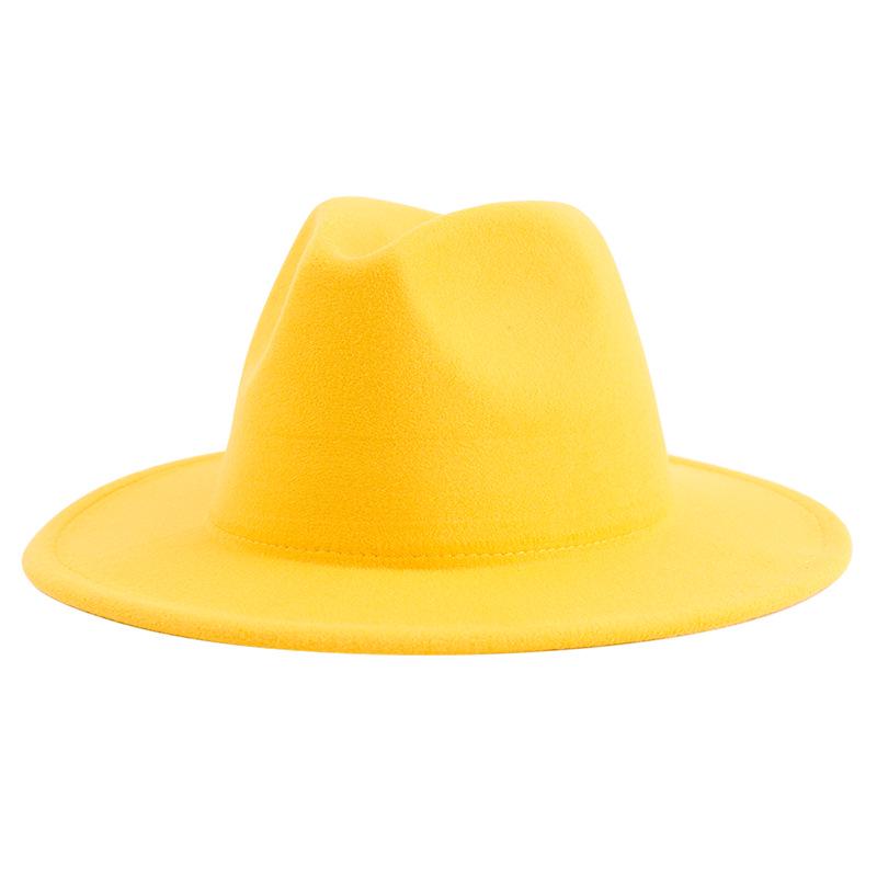 "Kapelusz jazzowy wełniany w stylu retro brytyjskim, 60 kolorów, z niestandardowym haftowanym logo"