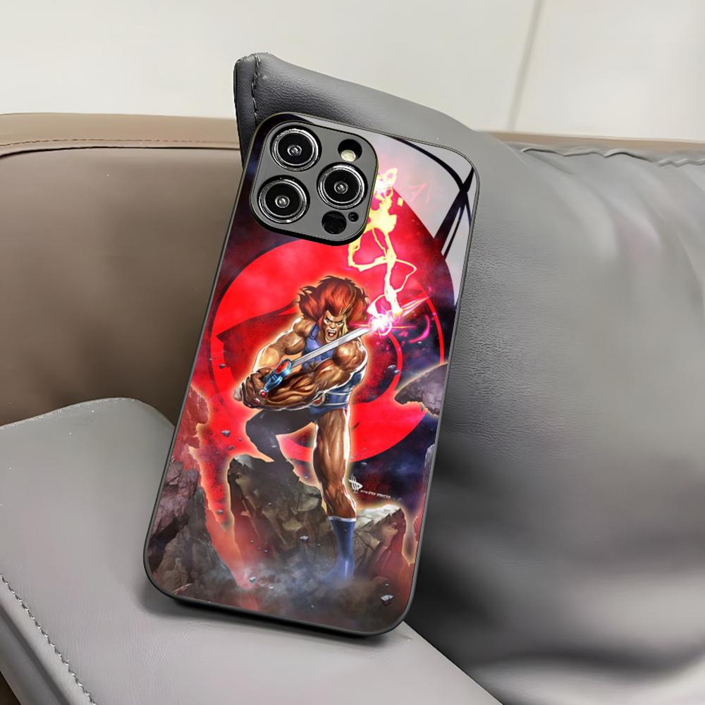 Thundercats Phone Case for Iphone 17 Air 16 15 14 12 11 13 Pro Max Mini X Xr Xs Puls Black Glass Cover