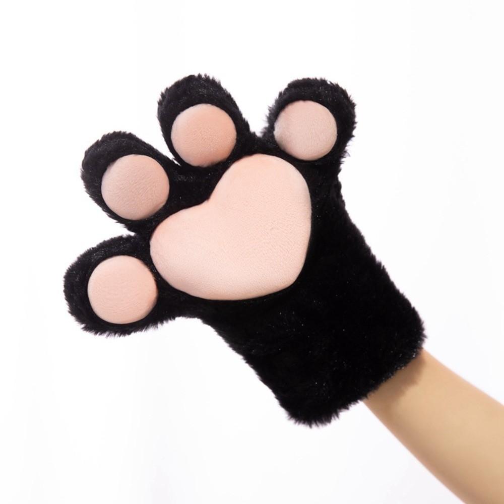 Puszyste Rękawiczki Kostiumowe Cosplay Zagęszczone Rękawiczki Łapy Kota Modne Pluszowe Rękawiczki Łapy Kota Prezenty