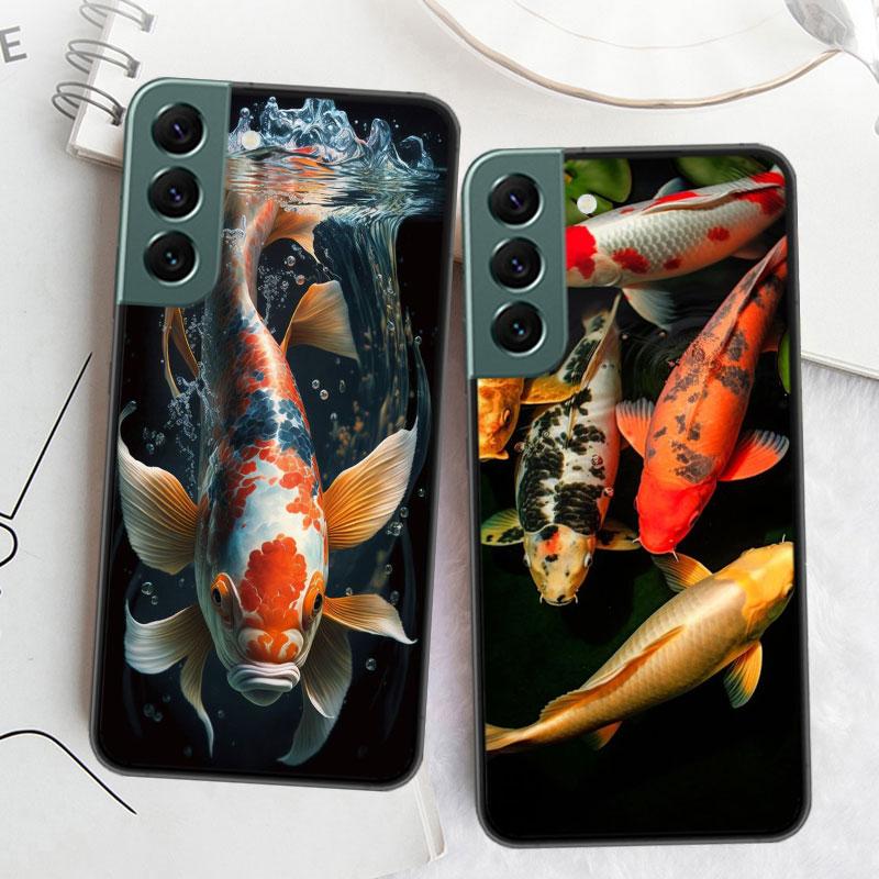 Hochwertige Zierfisch- und Koi-Karpfen-Handyhülle für Samsung Galaxy S22 S25 Ultra S21 S10 Plus S26 Edge S20 S23 S24 FE Hülle