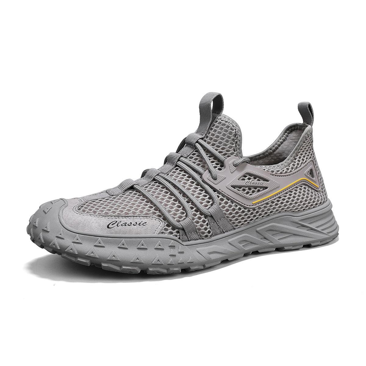 

Чоловіче взуття літнє нове сітчасте взуття дихаюче тонке повсякденне спортивне взуття 47 сірий колір