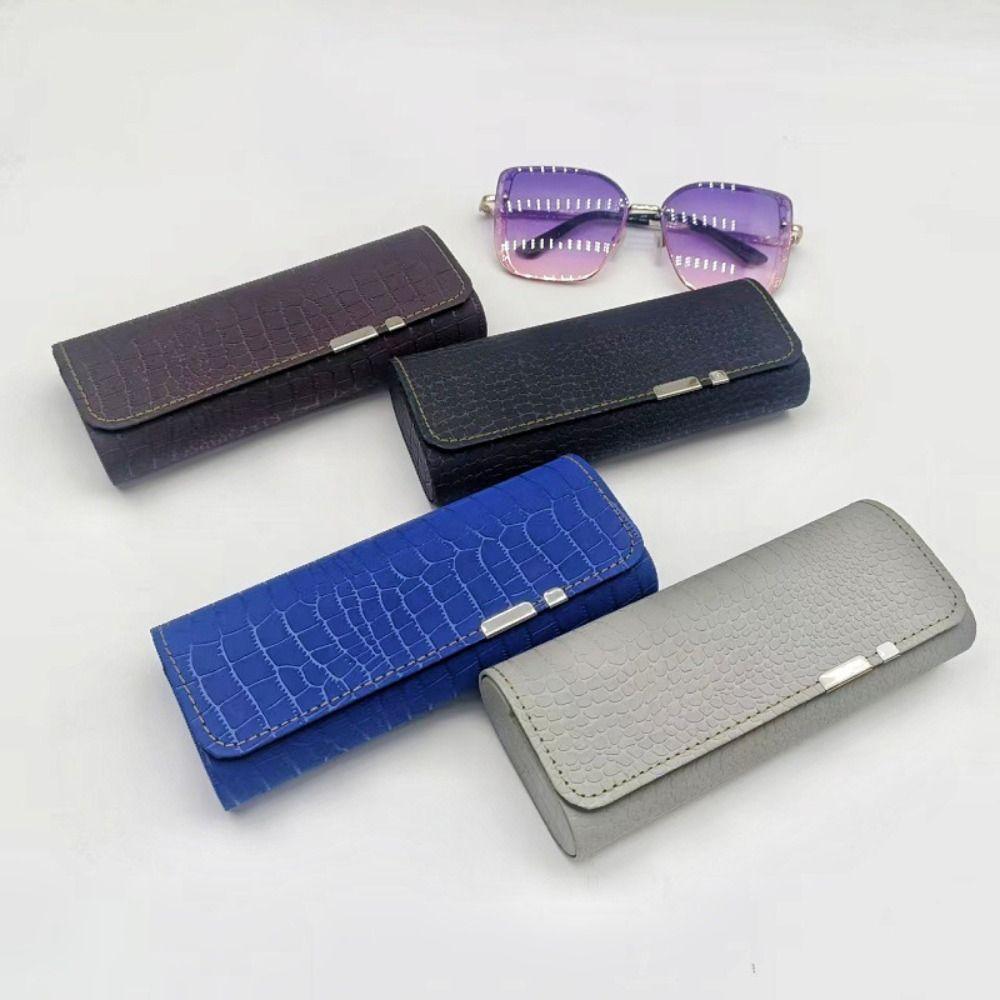 PU Glasses Case British Style Eyeglass Case Portable Glasses Storage Box for Men Women