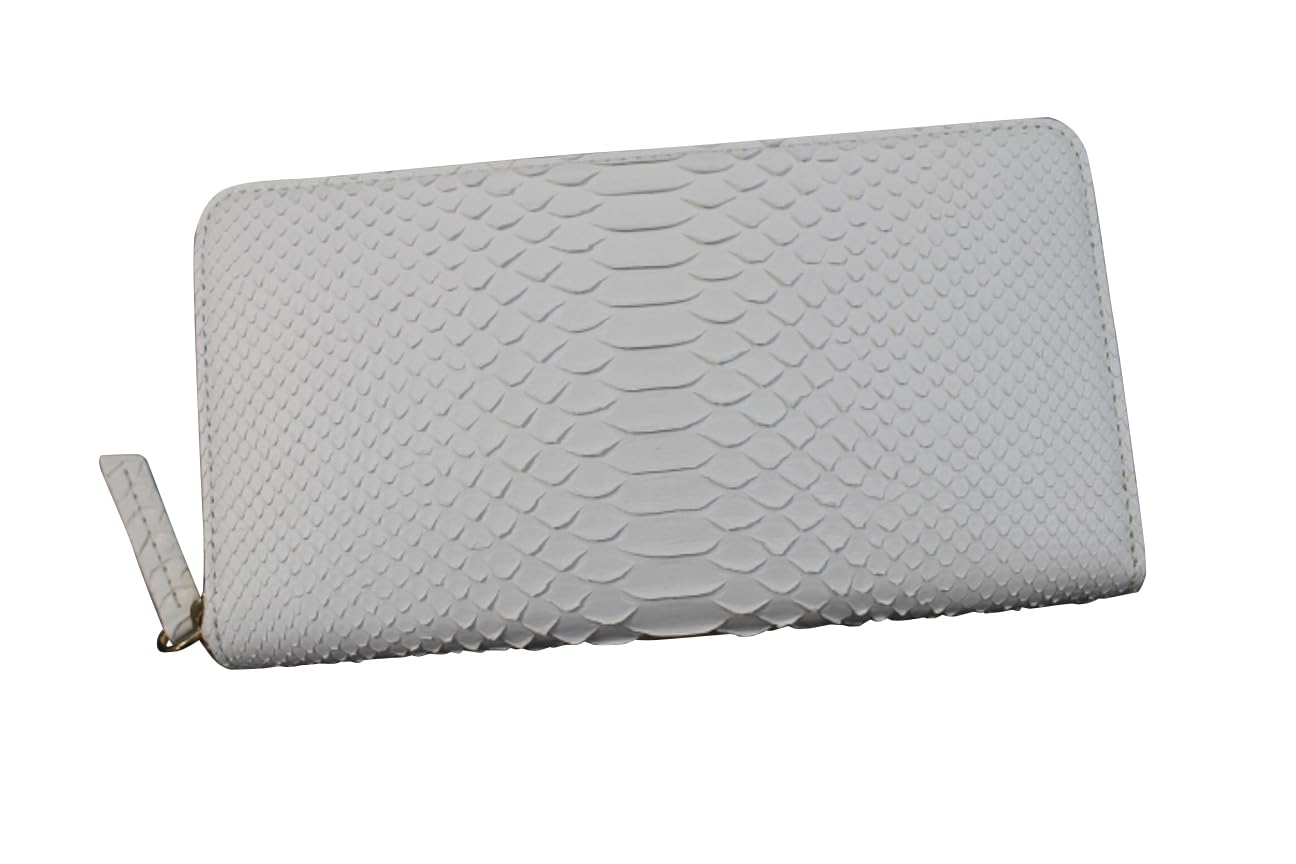 

[Магазин кимоно высокого класса] [Высококачественный питон] Кошелек из питона, Длинный кошелек, Натуральная кожа, Круглая молния, Бриллиантовый питон, для мужчин и женщин