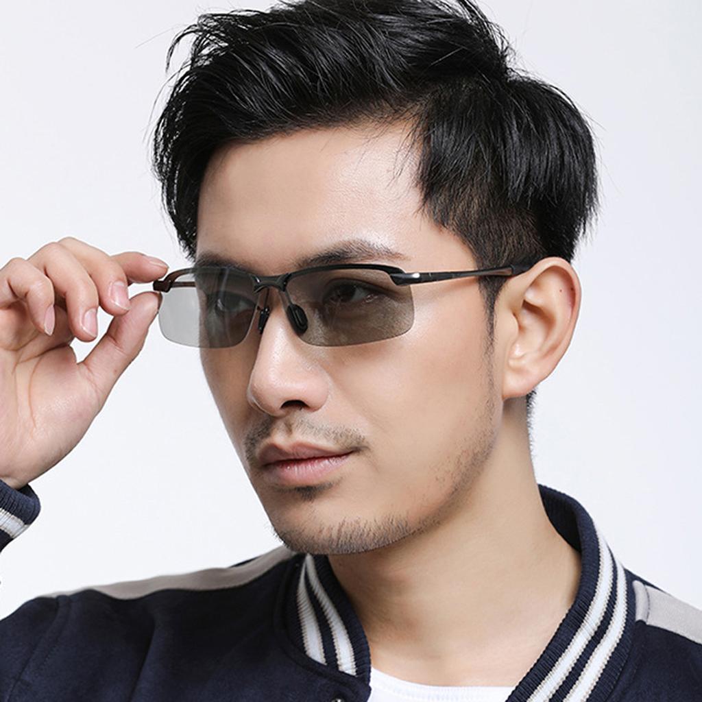 Pochromic Polarized Sunglasses Driving Fishing Chameleon Glasses Change Color Sun Glasses UV400 Eyewear