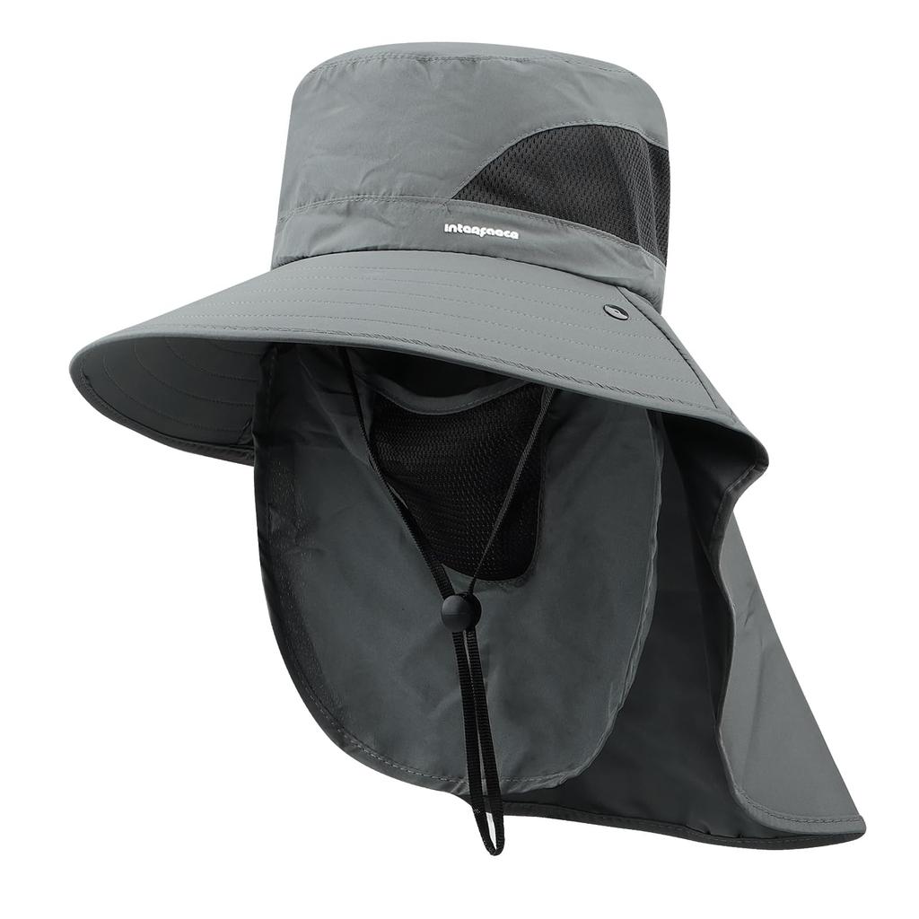 Croogo Safari Wide UV Sun Mesh Adjustable UV Perfect for Mountain Outdoor Unisex Hat, Brim, Protection, Hat, Material, Breathable, Size, Lightweight,