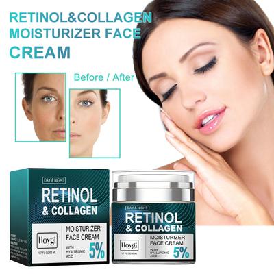 Retinol Facial Cream 50ml: Brightens, Moisturizes, Hydrates, Smooths, Firms Skin, Reduces Fine Lines, and Fights Wrinkles.