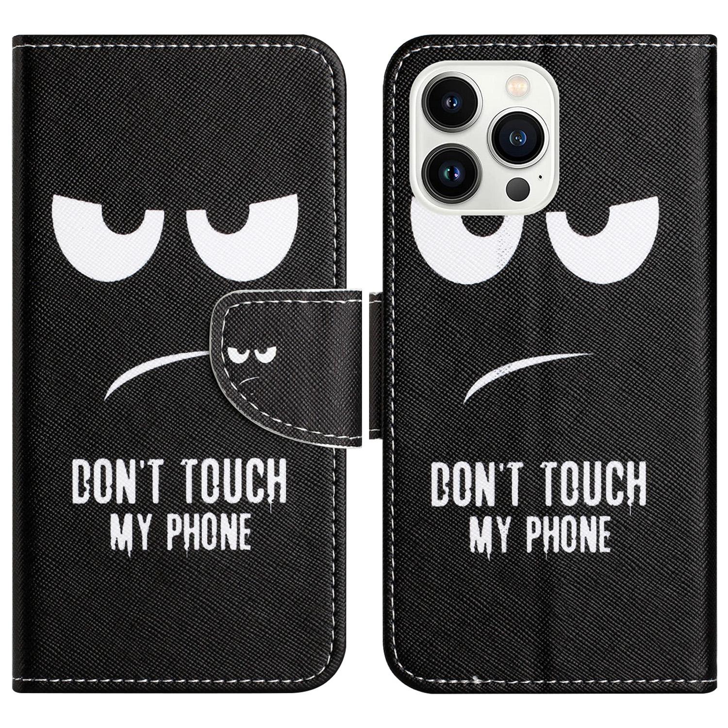 

Чехол для iPhone 16 Pro Max Текстура крест Кожаный чехол для телефона Печать рисунка H