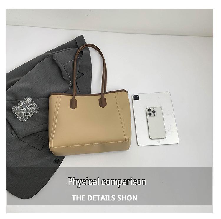 2024 Retro Large Capacity Women's Tote: Stylish Korean-Style, Trendy Autumn/Winter Single Shoulder Commuter Bag