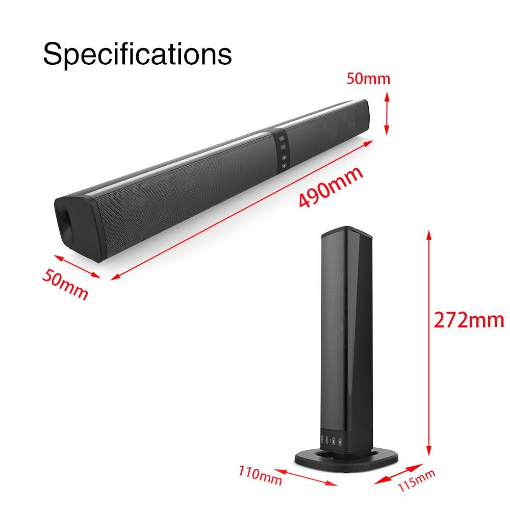 Portable Soundbar, Detachable Surround Sound Speaker for TV, Home Audio Sound Bars with Subwoofer, Home Theater Sound System