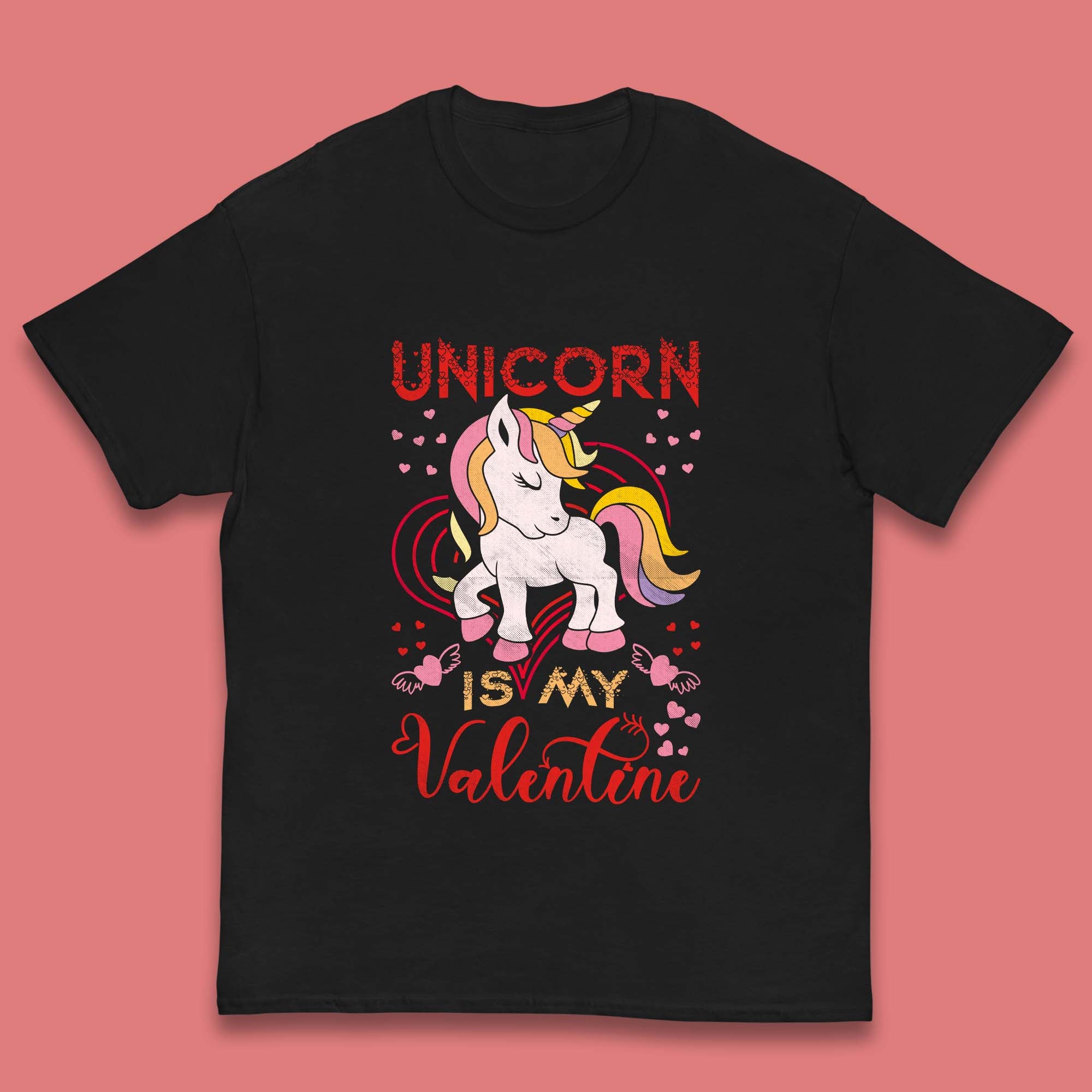 Unicorn Is My Valentine Kids T-Shirt 160