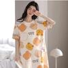 Shop   Women Cooling Short Sleeve Pajama Dress Won Wdr Wf0633c
