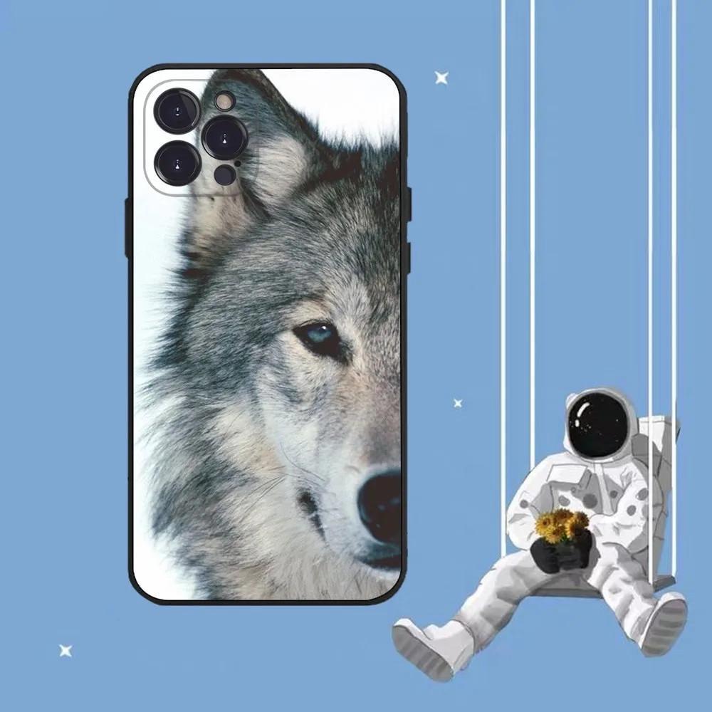 Apple Iphone16 Mobile Phone Case Wolf Mobile Phone Case Hair Painted Anti-Drop Huawei Anti-Drop Mobile Phone Case