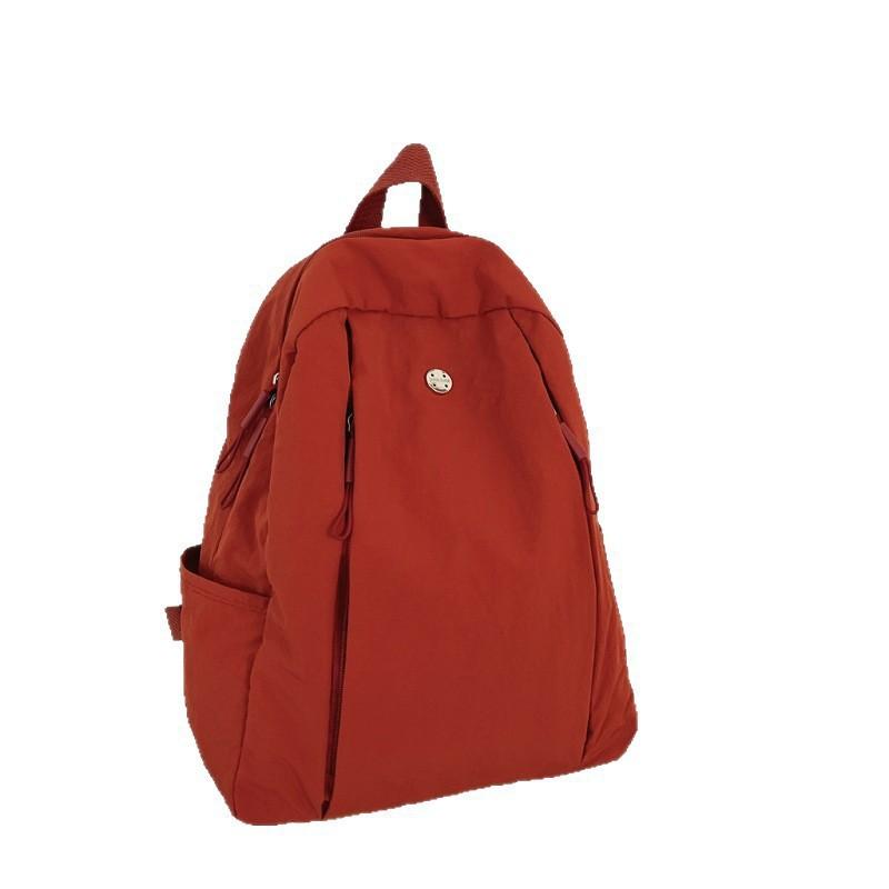 Backpack Women Simple Style Fashionable Nylon Outdoor Light Waterproof Travel Bag Large Capacity Schoolbag Junior High School Students