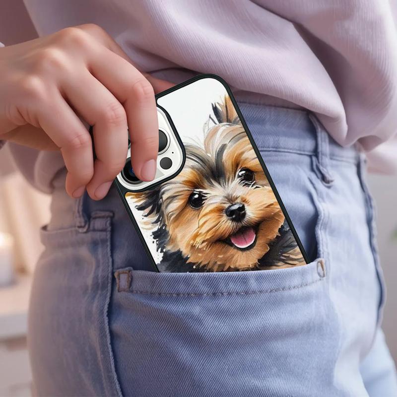 Yorkshire Terrier Yorkie Dog Pet Animal Phone Case For iPhone 17 Air 15 16e 14 13 Pro Max Coque 12 11 Pro Max PLUS Cover