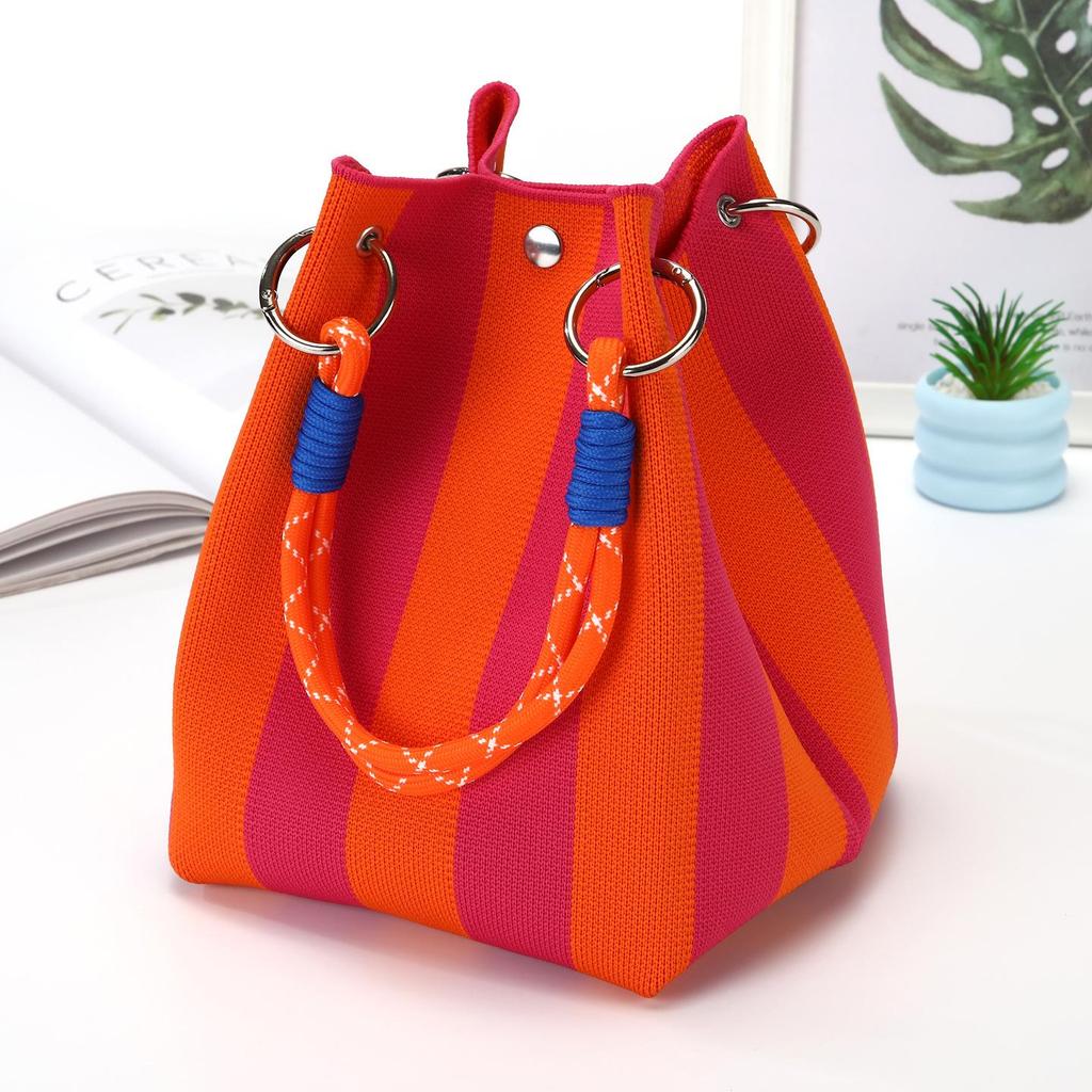 Stylish Women's Knitted Bucket Handbag – Casual, Versatile & Portable