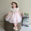 Girls Summer Floral Tulle Dress Sweet Princess for Toddlers