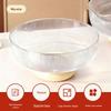 Transparent Edged Ice Flower Glass Fruit Bowl