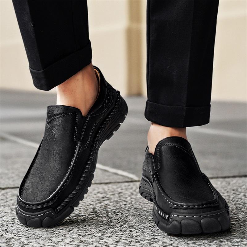 High Quality Men's Casual Leather Soft Bottom Shoes Comfy Big Size 39-48 Business Classic Business Shoes Flat Designer Loafers