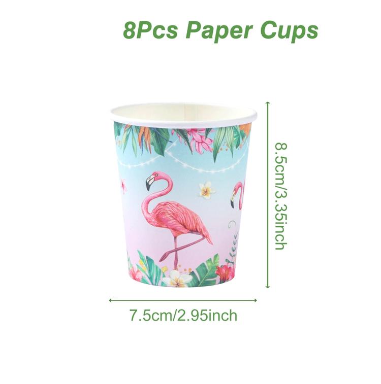 

Посуда для вечеринки на Гавайях Украшения для тропической вечеринки на Гавайях Бумажные тарелки Фламинго Дети Лето Детский душ Товары для дня рождения