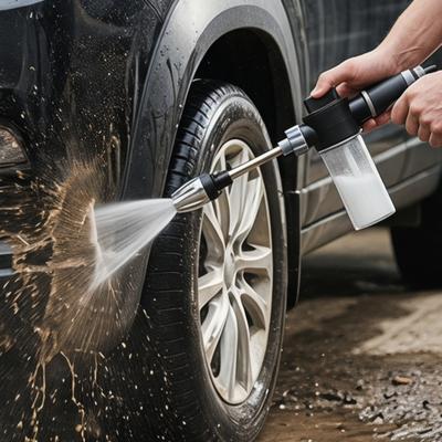 Autowasch-Wassersprühgerät mit integriertem Schaumtopf-Design Großer Wasserausstoß Druckdüse und Ergonomischer Griff Wasserwerfer
