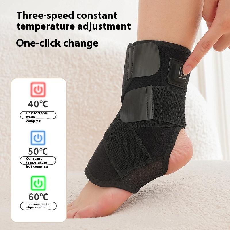 

Массажер для ног с подогревом Компрессы Вибрационный массажер Теплая защита голеностопа Дышащий материал USB Уход за суставами с компрессией