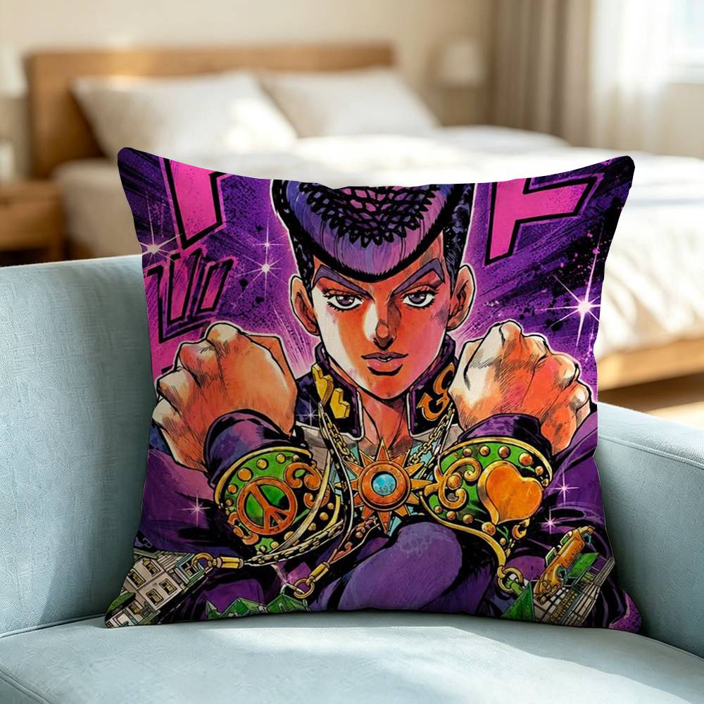 Jojo Josuke Higashikata-A Pillow Case Square Double-Sided Sofa Cushion Cover Bedroom Bedside Pillow Gift