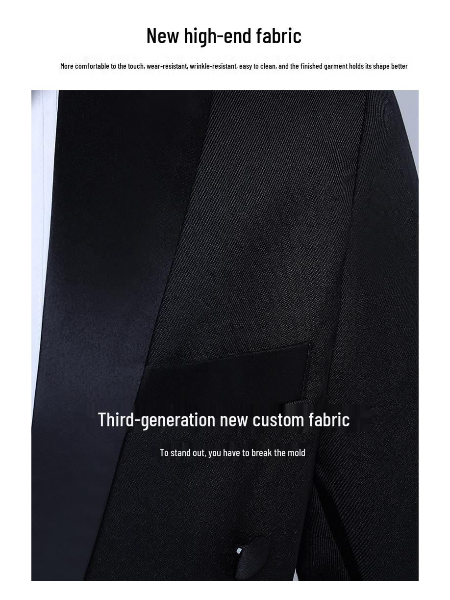 

Slim Fit Men s Tuxedo Tailcoat for Choir and Stage Performance L 170/175