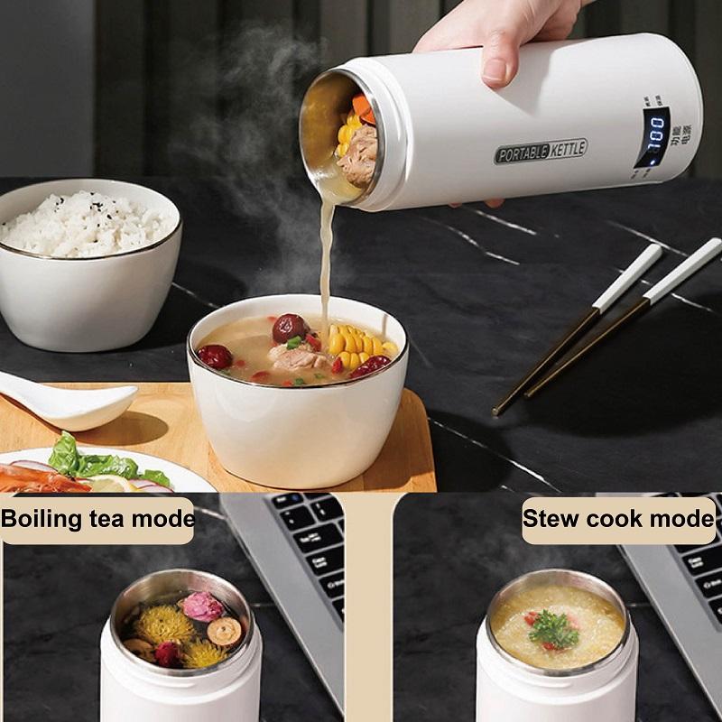 500ml Smart Electric Kettle Portable Travel 100°C Boil Water Cup Teapot Thermo Pot Temperature Adjust Kettle Heating Cup 220V