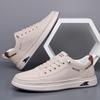 2025 New Leather Male Flats Handmade Casual Shoes Men's Lace Up Walking Shoes Outdoor Jogging Shoes Office Men's Skate Footwear