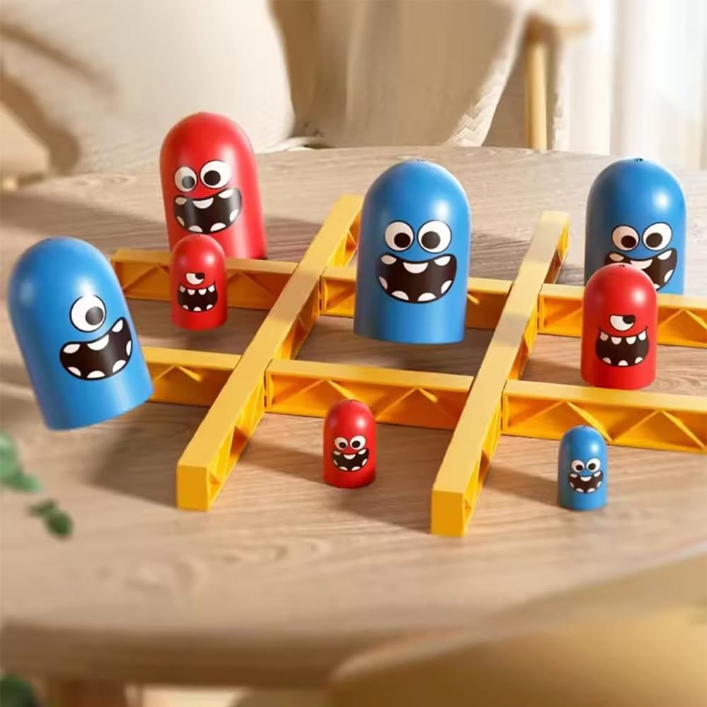 YUHENGCT Board Educational Goblet Game for Kids and Eating and Indoor Family Thinking Classic Strategy Game Tic-Tac-Toe Game, Toy, Adults,