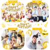 Iysoll Birthday Balloon Decoration Set Gold Happy Birthday Garland Confetti Balloons Party Celebration Unisex
