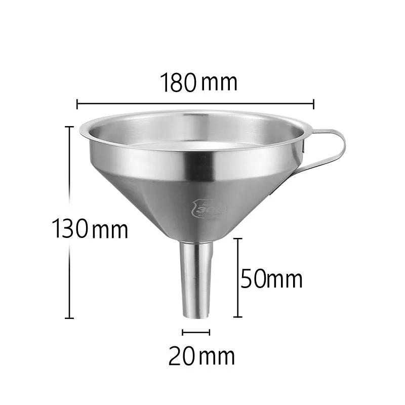 Stainless Steel Funnel Kitchen Oil Liquid Funnel Metal Funnel Filter Wide Mouth Funnel for Canning Home Kitchen Tools